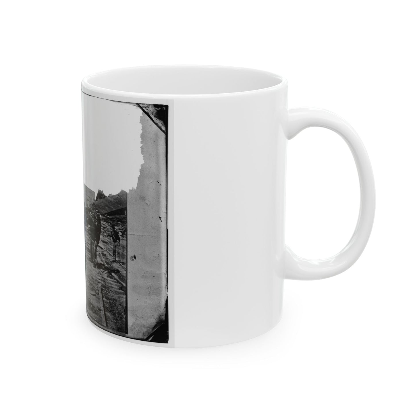 Atlanta, Georgia. Sherman's Men Tearing Up Railroad Track (U.S. Civil War) White Coffee Mug