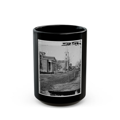 Atlanta, Georgia. Street In Atlanta (House Next To Church Used As Sherman's Headquarters (U.S. Civil War) Black Coffee Mug