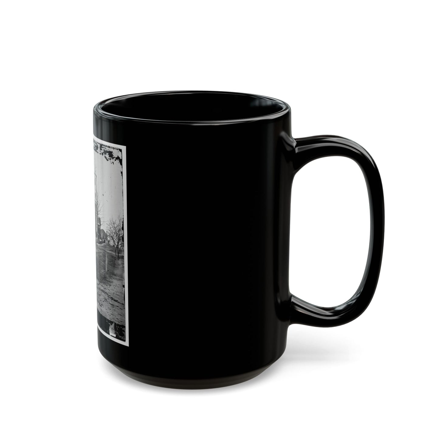 Atlanta, Georgia. Street In Atlanta (House Next To Church Used As Sherman's Headquarters (U.S. Civil War) Black Coffee Mug