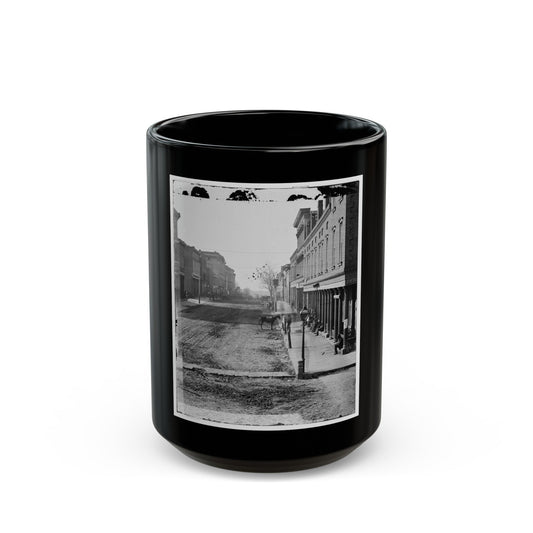 Atlanta, Georgia. Street View (U.S. Civil War) Black Coffee Mug-15oz-The Sticker Space