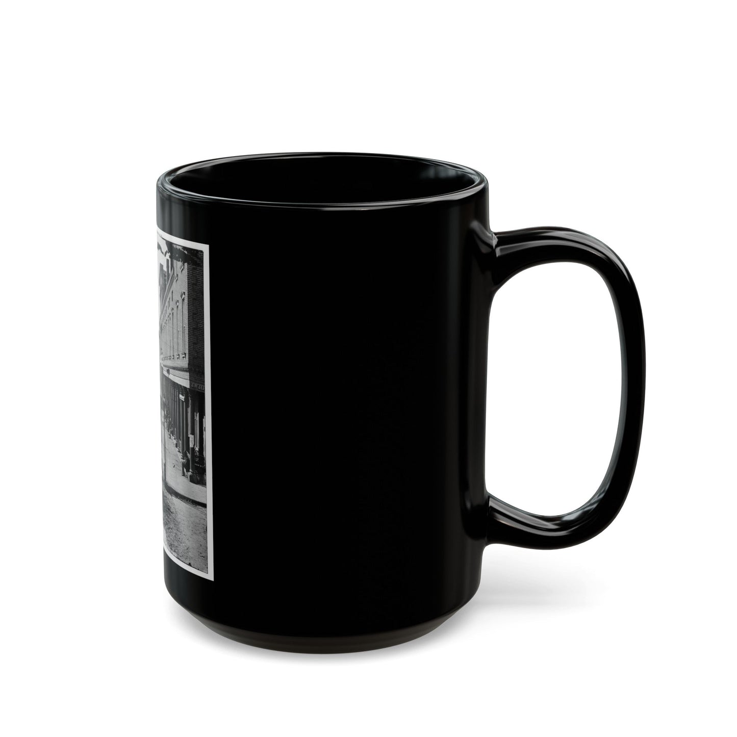 Atlanta, Georgia. Street View (U.S. Civil War) Black Coffee Mug-The Sticker Space