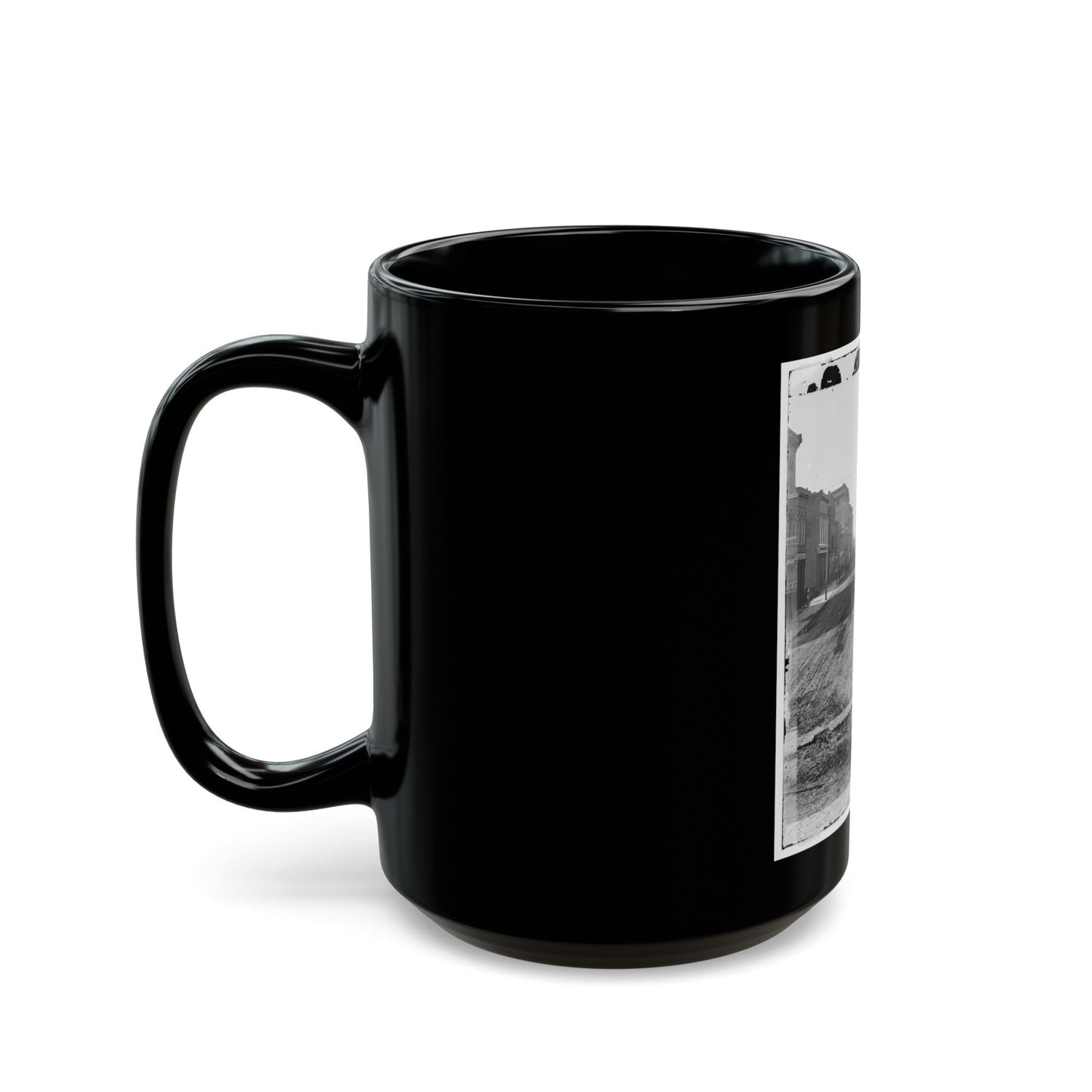 Atlanta, Georgia. Street View (U.S. Civil War) Black Coffee Mug-The Sticker Space