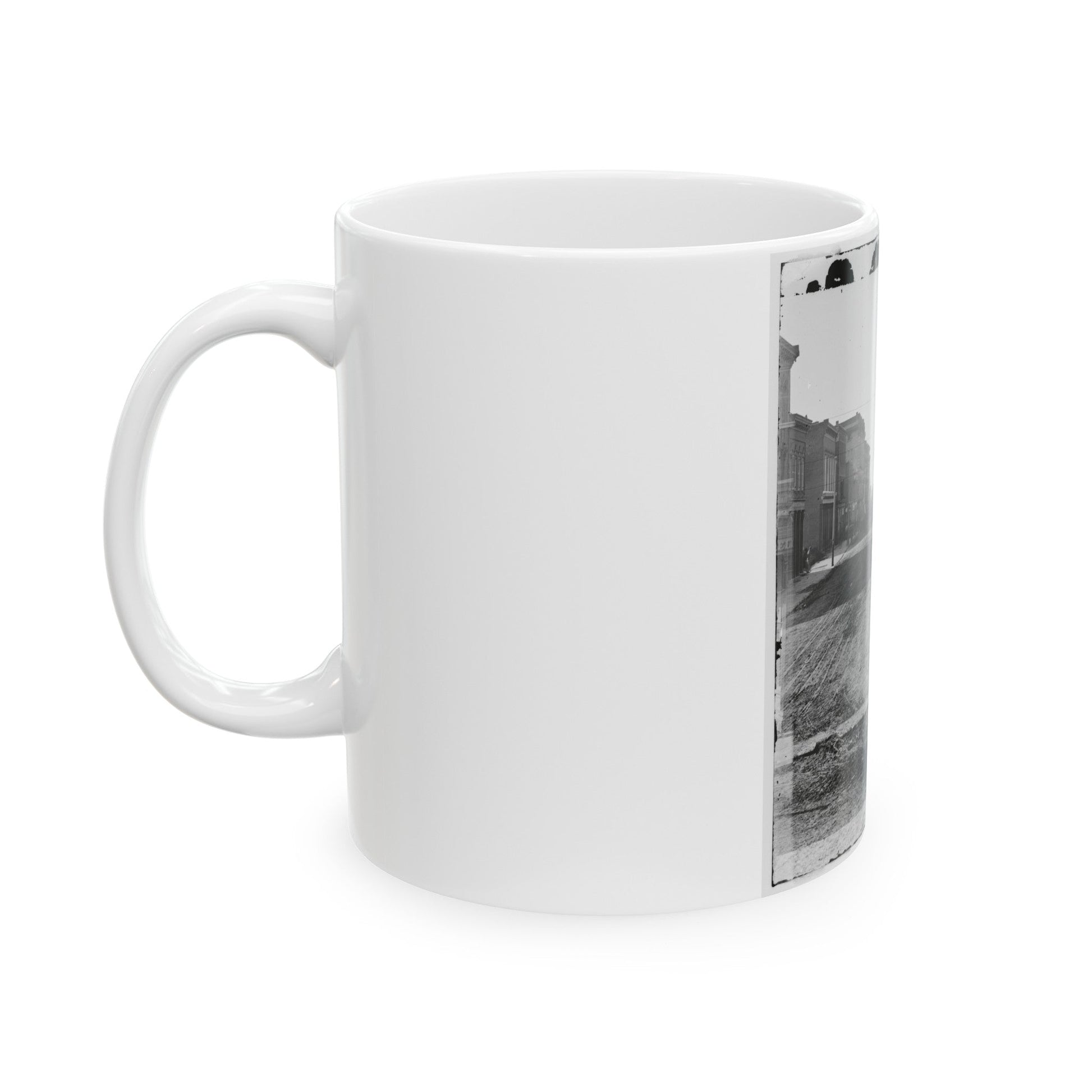 Atlanta, Georgia. Street View (U.S. Civil War) White Coffee Mug-The Sticker Space