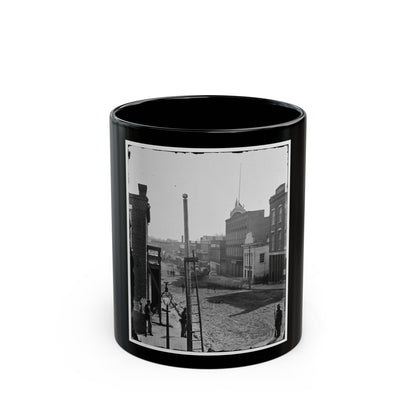 Atlanta, Georgia. View On Marietta Street (U.S. Civil War) Black Coffee Mug-11oz-The Sticker Space