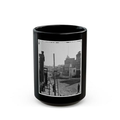 Atlanta, Georgia. View On Marietta Street (U.S. Civil War) Black Coffee Mug-15oz-The Sticker Space