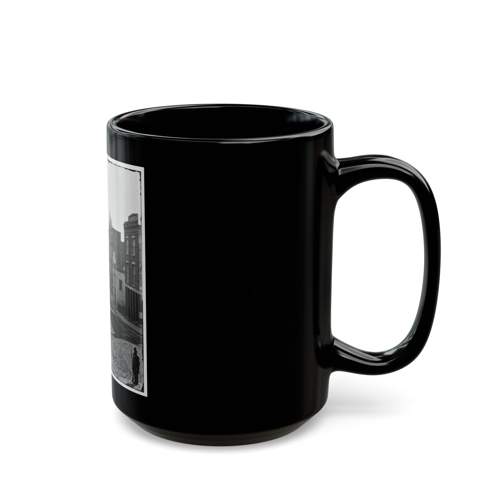 Atlanta, Georgia. View On Marietta Street (U.S. Civil War) Black Coffee Mug-The Sticker Space