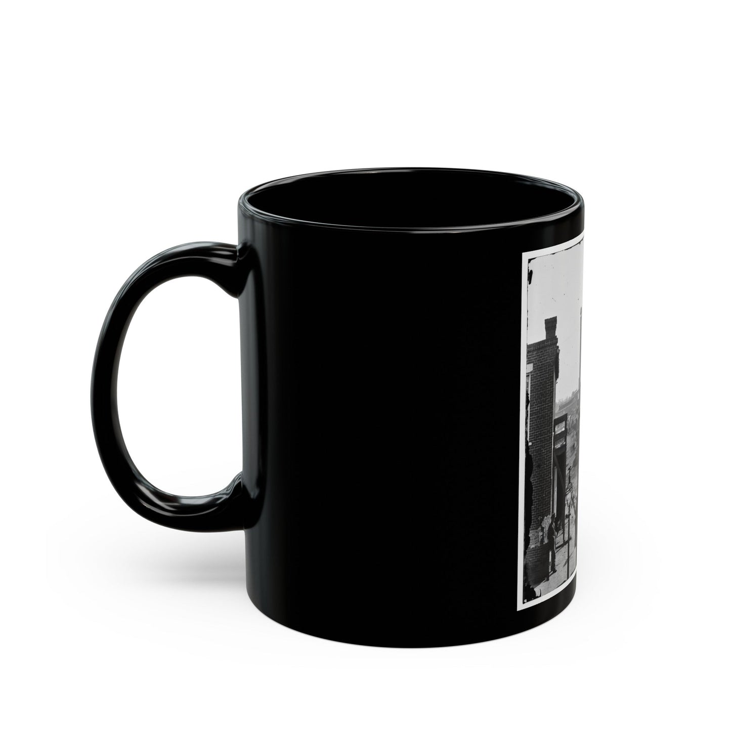 Atlanta, Georgia. View On Marietta Street (U.S. Civil War) Black Coffee Mug-The Sticker Space