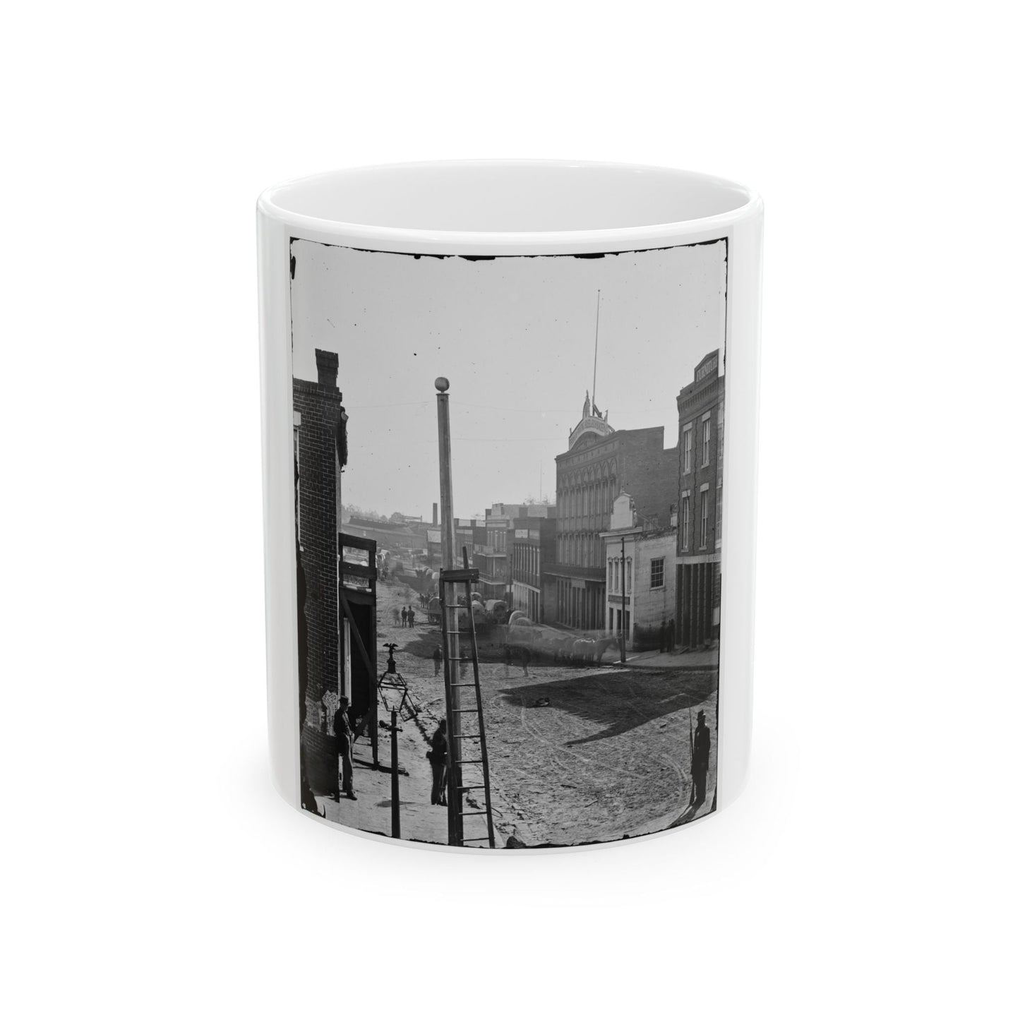 Atlanta, Georgia. View On Marietta Street (U.S. Civil War) White Coffee Mug