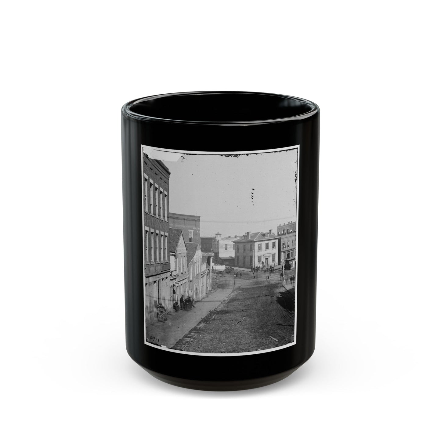 Atlanta, Georgia. View On Whitehall Street (U.S. Civil War) Black Coffee Mug-15oz-The Sticker Space