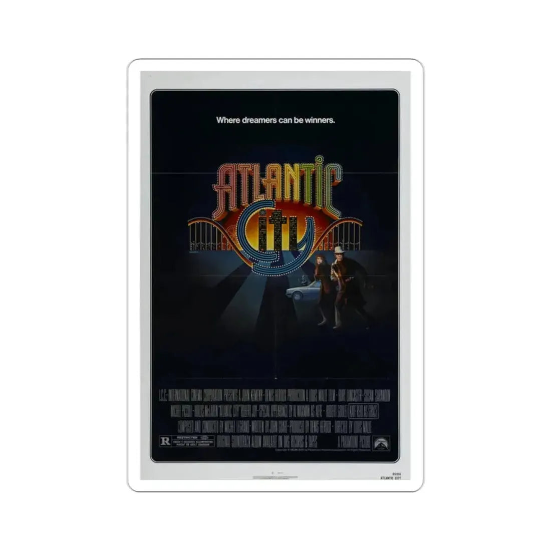 Atlantic City 1981 Movie Poster STICKER Vinyl Die-Cut Decal - The Sticker Space
