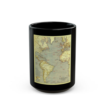 Atlantic Ocean (1939) (Map) Black Coffee Mug-15oz-The Sticker Space