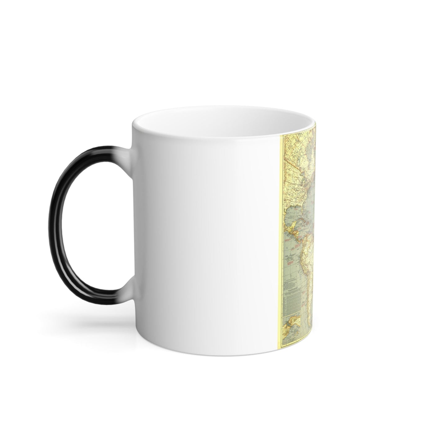 Atlantic Ocean (1939) (Map) Color Changing Mug 11oz-11oz-The Sticker Space