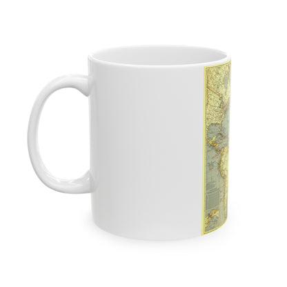 Atlantic Ocean (1939) (Map) White Coffee Mug-The Sticker Space