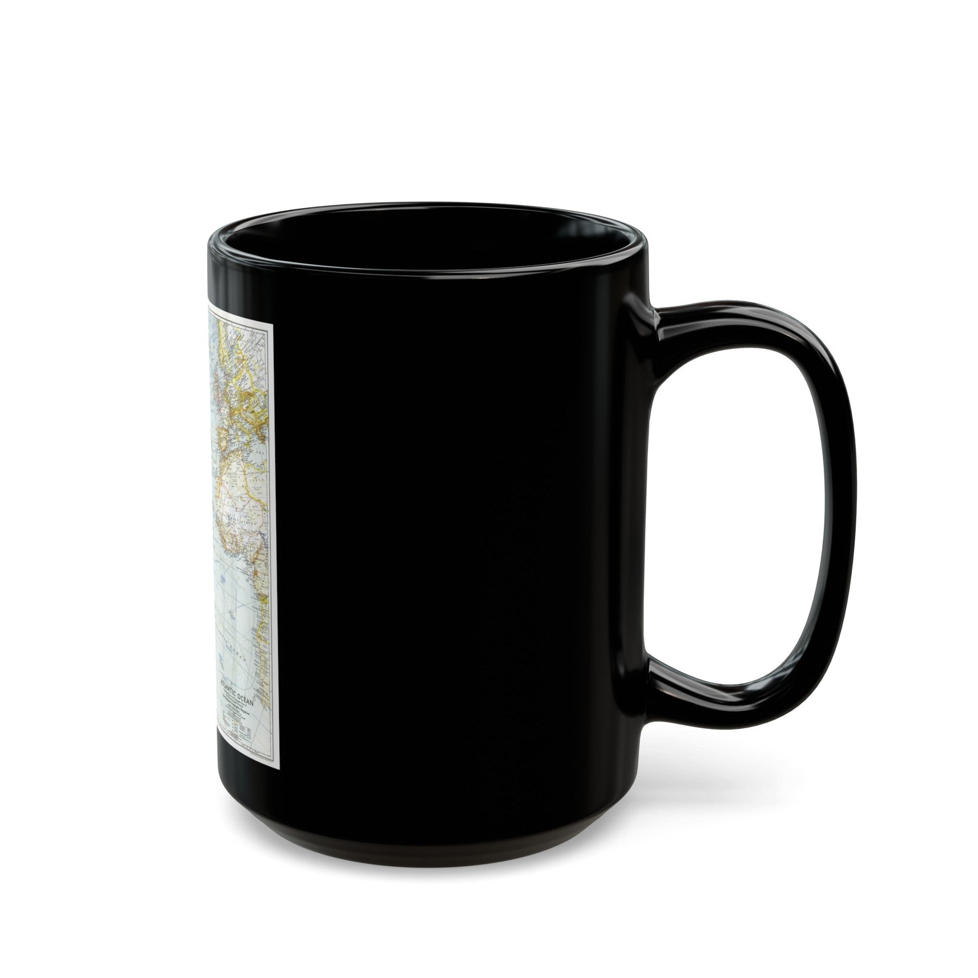 Atlantic Ocean (1941) (Map) Black Coffee Mug-The Sticker Space