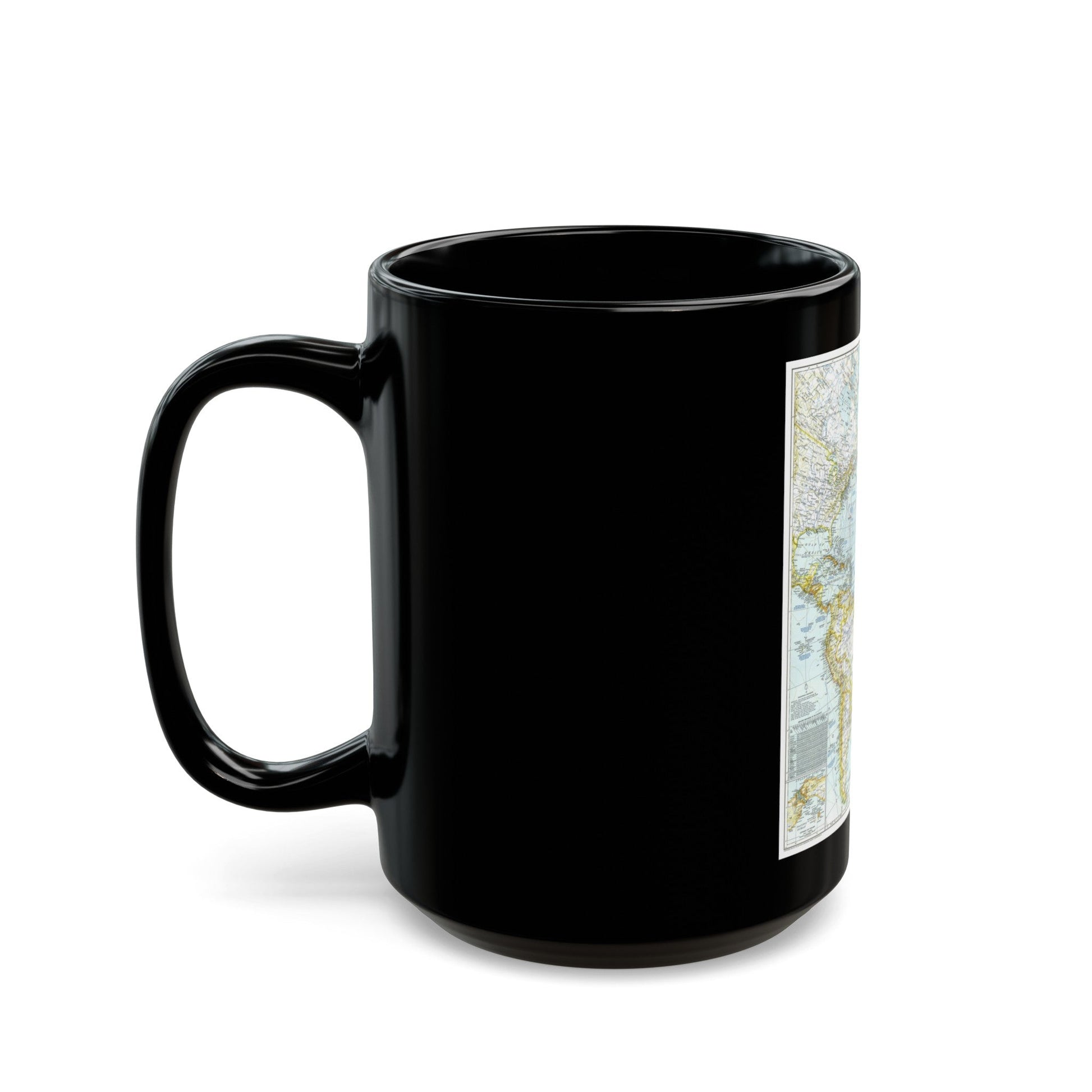 Atlantic Ocean (1941) (Map) Black Coffee Mug-The Sticker Space