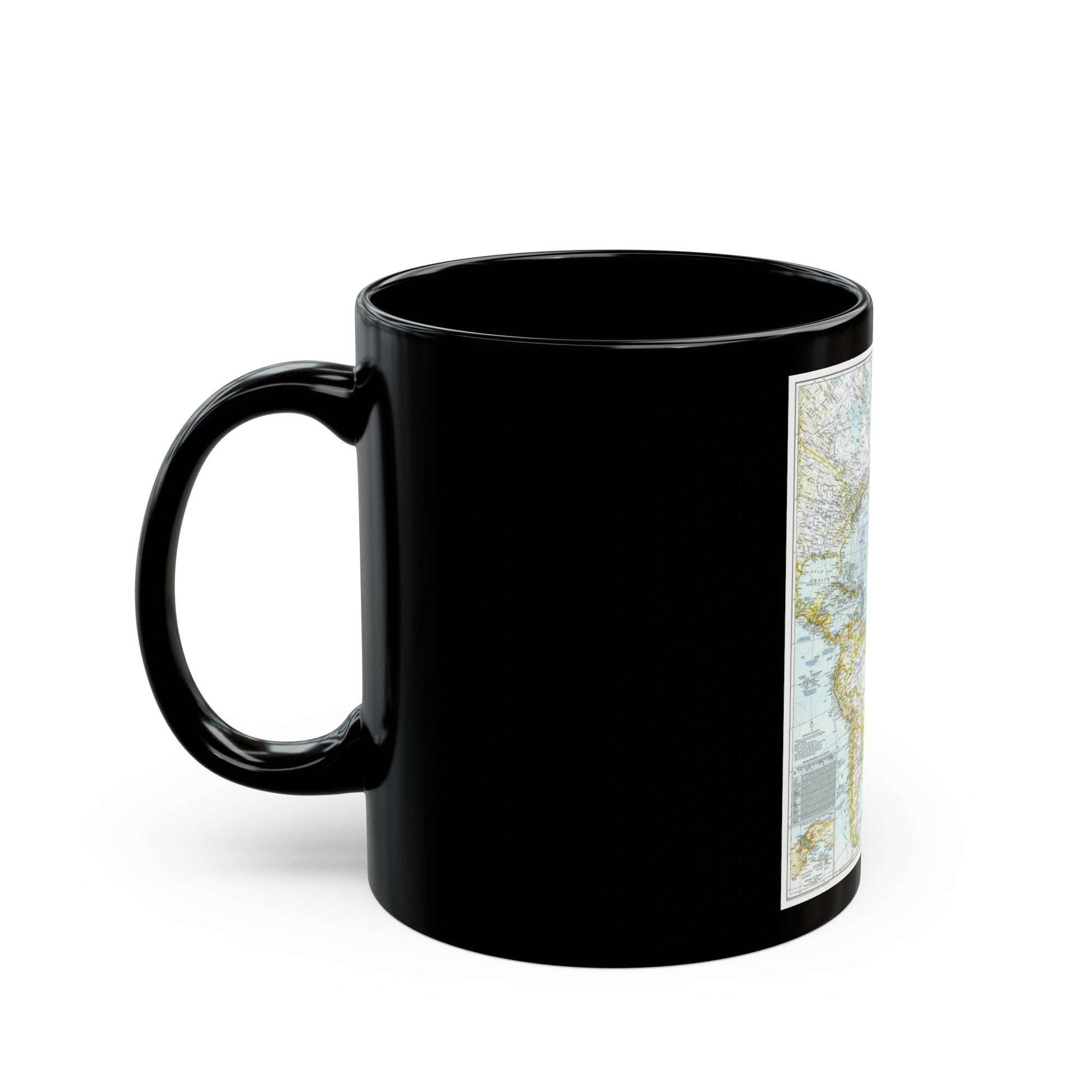 Atlantic Ocean (1941) (Map) Black Coffee Mug-The Sticker Space