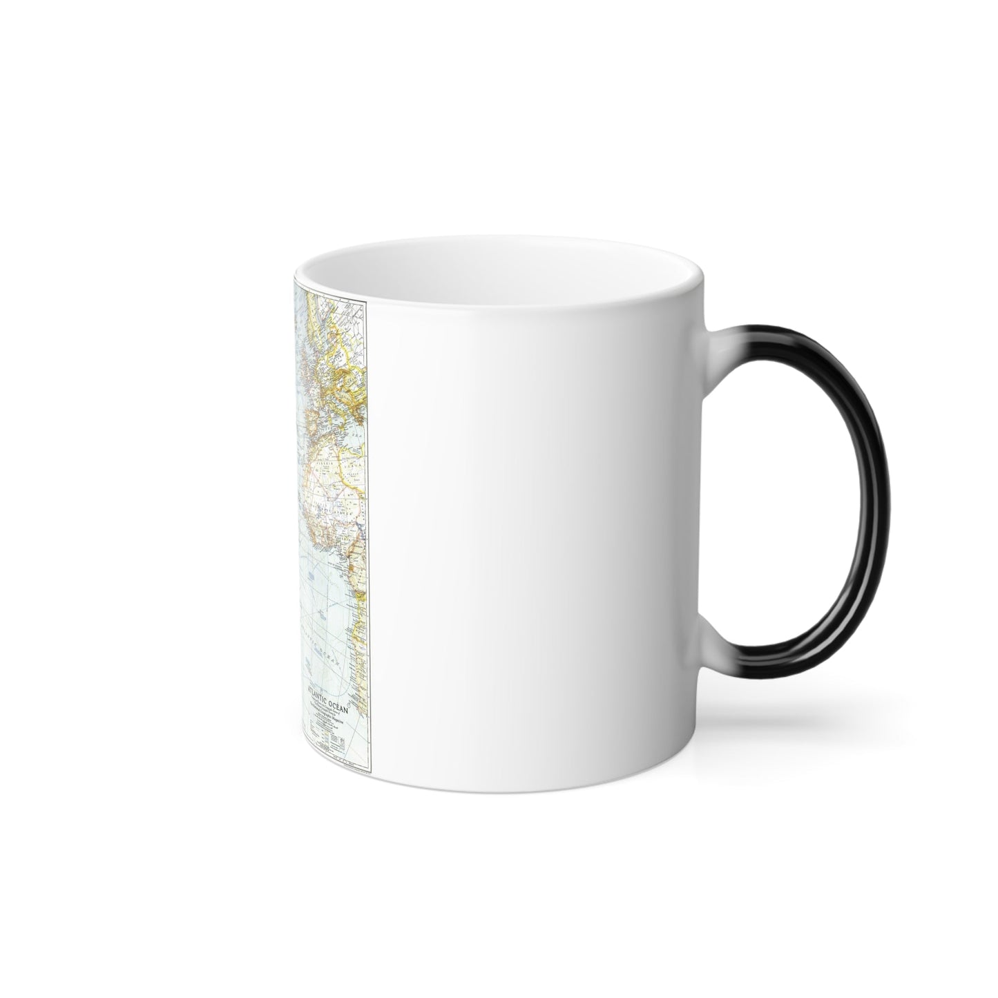 Atlantic Ocean (1941) (Map) Color Changing Mug 11oz-11oz-The Sticker Space