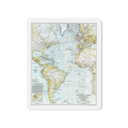 Atlantic Ocean (1941) (Map) Refrigerator Magnet-4" x 4"-The Sticker Space