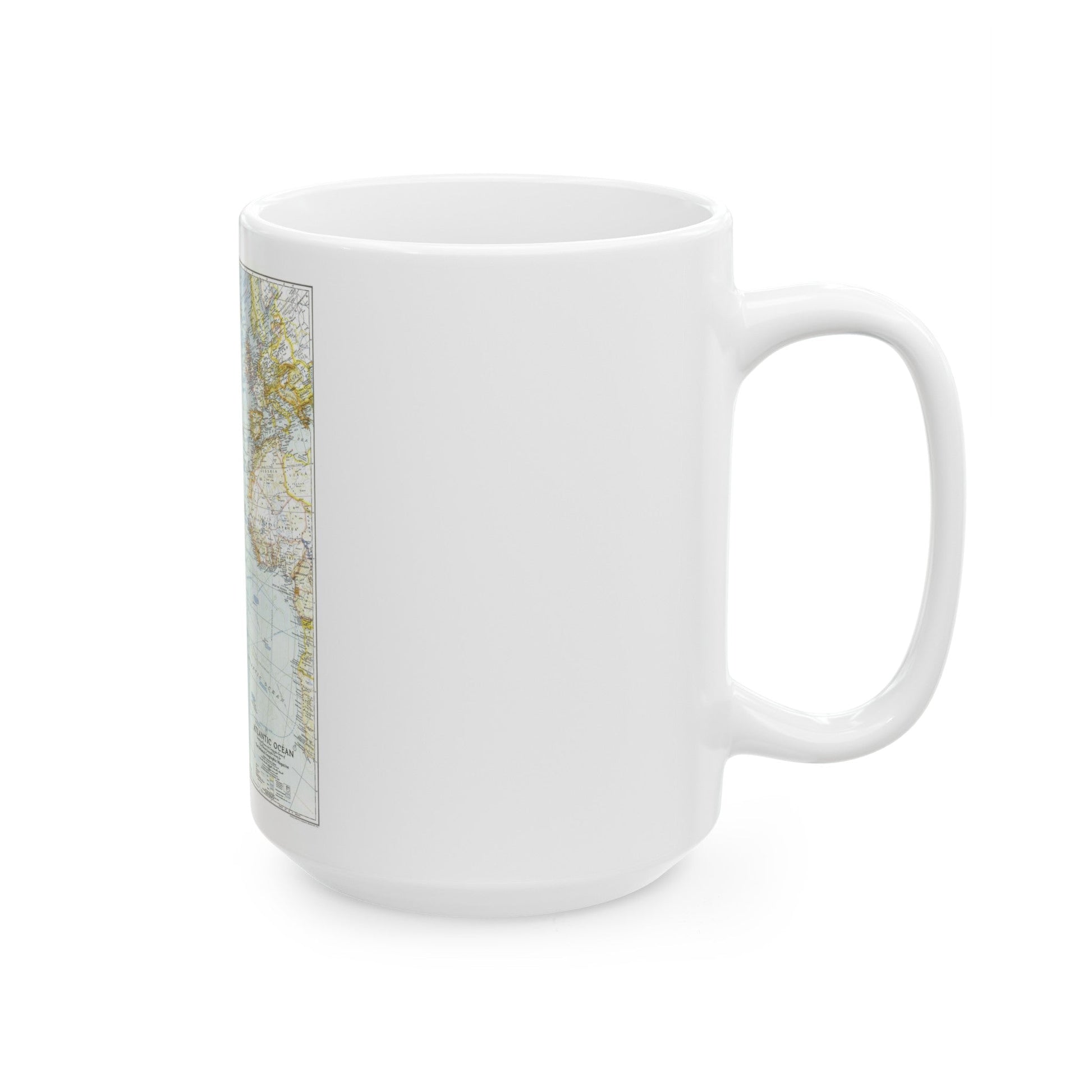 Atlantic Ocean (1941) (Map) White Coffee Mug-The Sticker Space