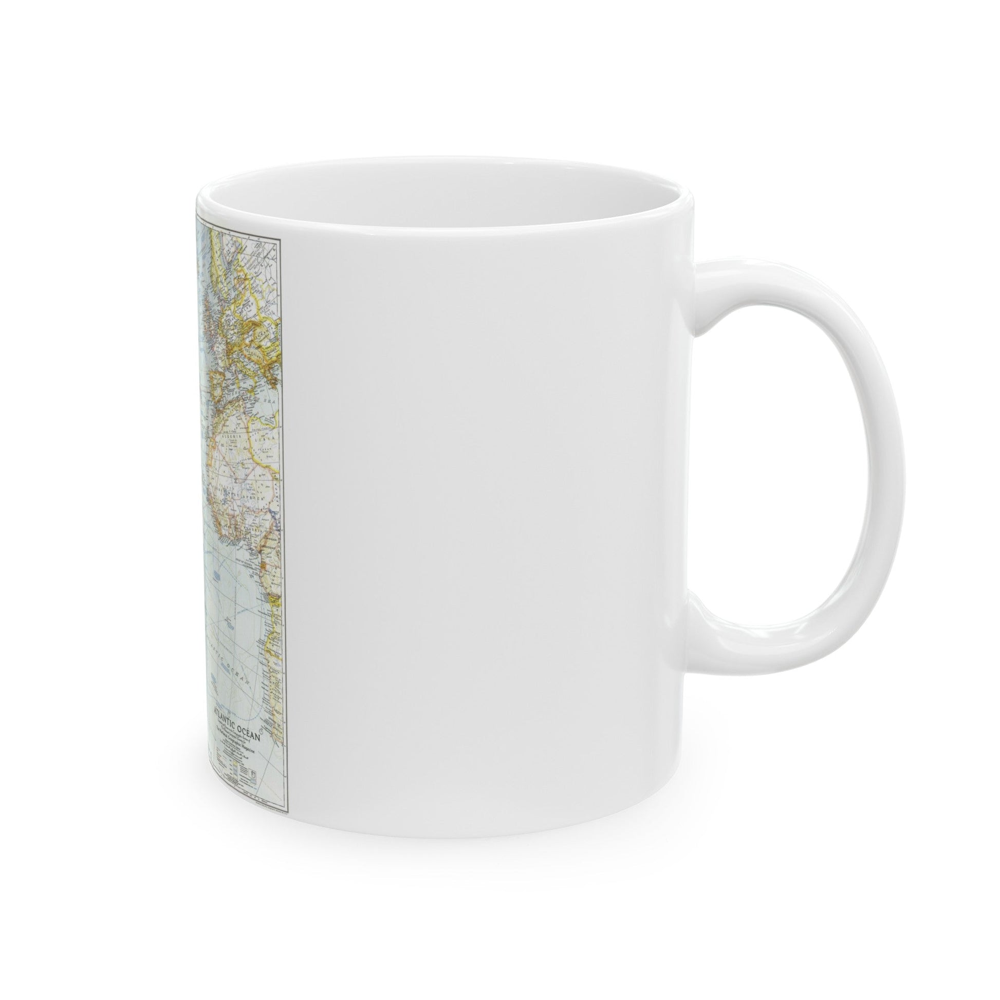 Atlantic Ocean (1941) (Map) White Coffee Mug-The Sticker Space