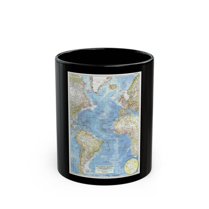 Atlantic Ocean (1955) (Map) Black Coffee Mug-11oz-The Sticker Space