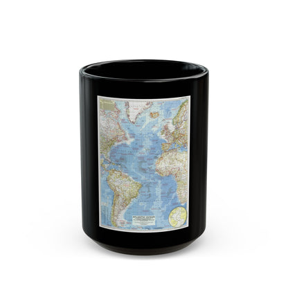 Atlantic Ocean (1955) (Map) Black Coffee Mug-15oz-The Sticker Space