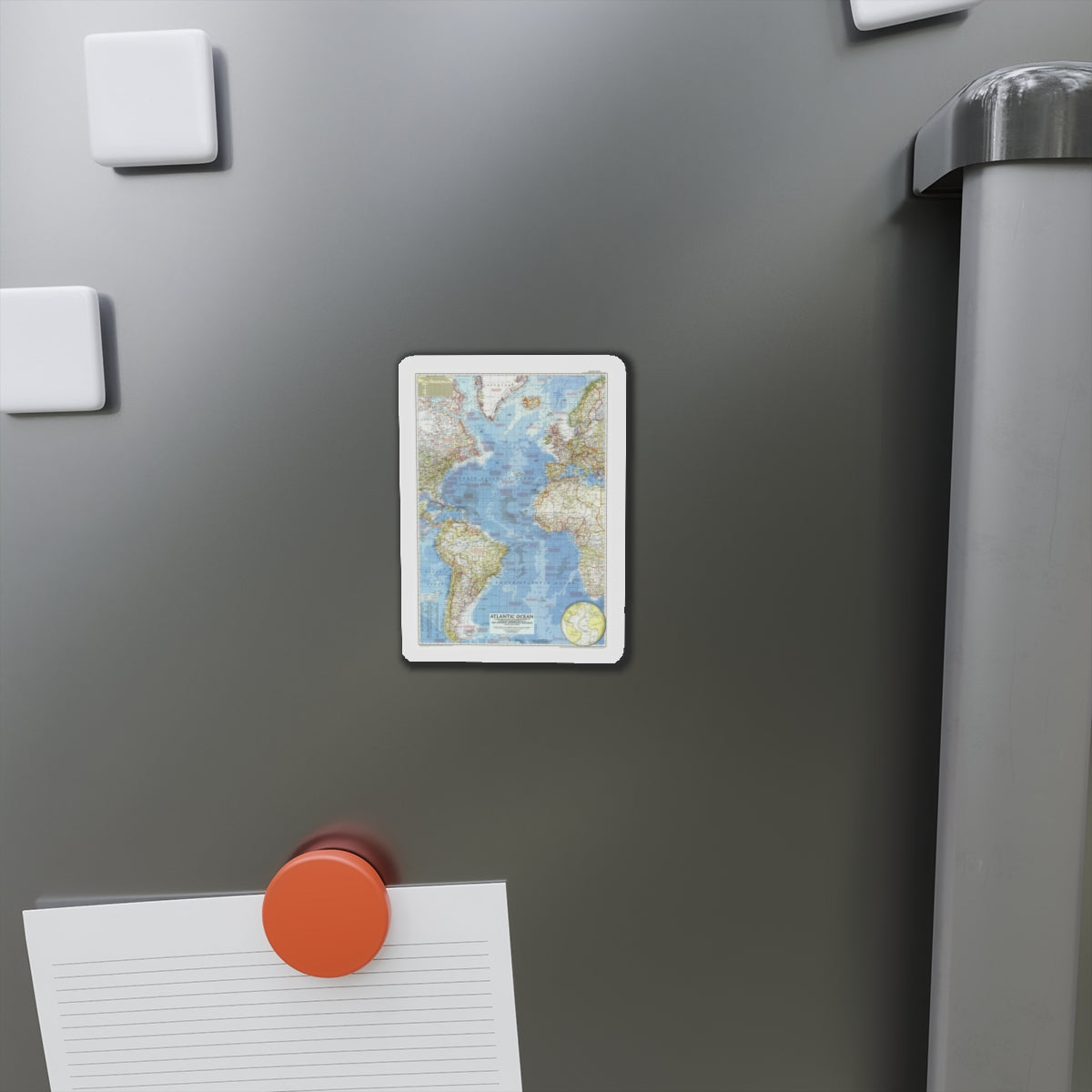 Atlantic Ocean (1955) (Map) Refrigerator Magnet-The Sticker Space