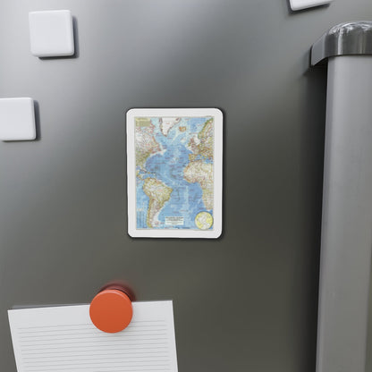 Atlantic Ocean (1955) (Map) Refrigerator Magnet-The Sticker Space