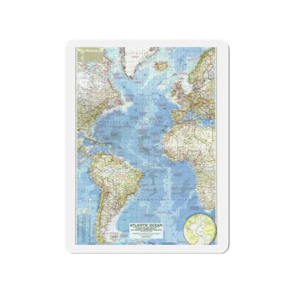 Atlantic Ocean (1955) (Map) Refrigerator Magnet - The Sticker Space
