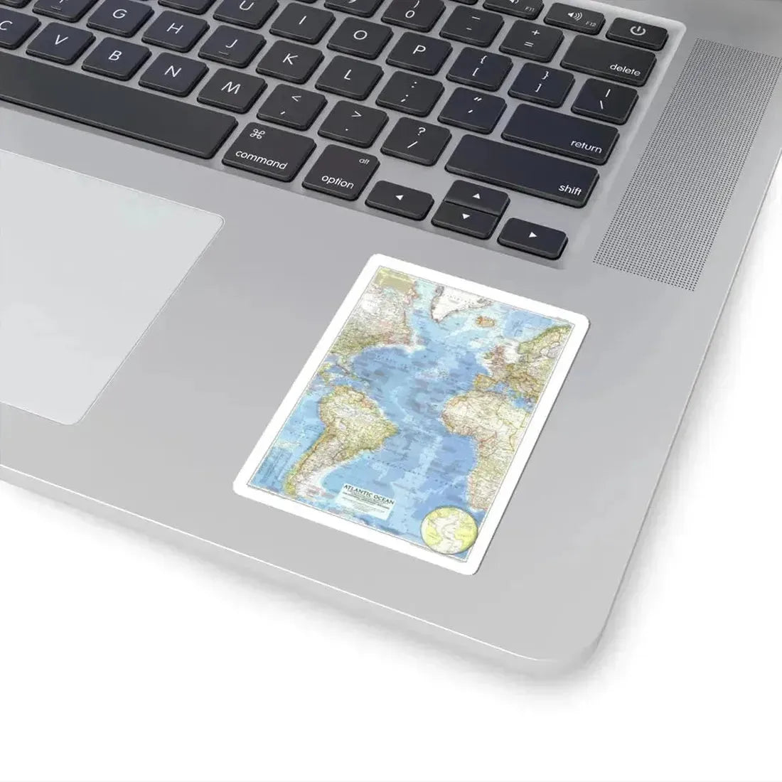 Atlantic Ocean (1955) (Map) STICKER Vinyl Kiss-Cut Decal - The Sticker Space