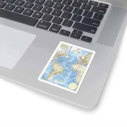 Atlantic Ocean (1955) (Map) STICKER Vinyl Kiss-Cut Decal - The Sticker Space