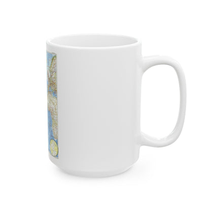 Atlantic Ocean (1955) (Map) White Coffee Mug-The Sticker Space