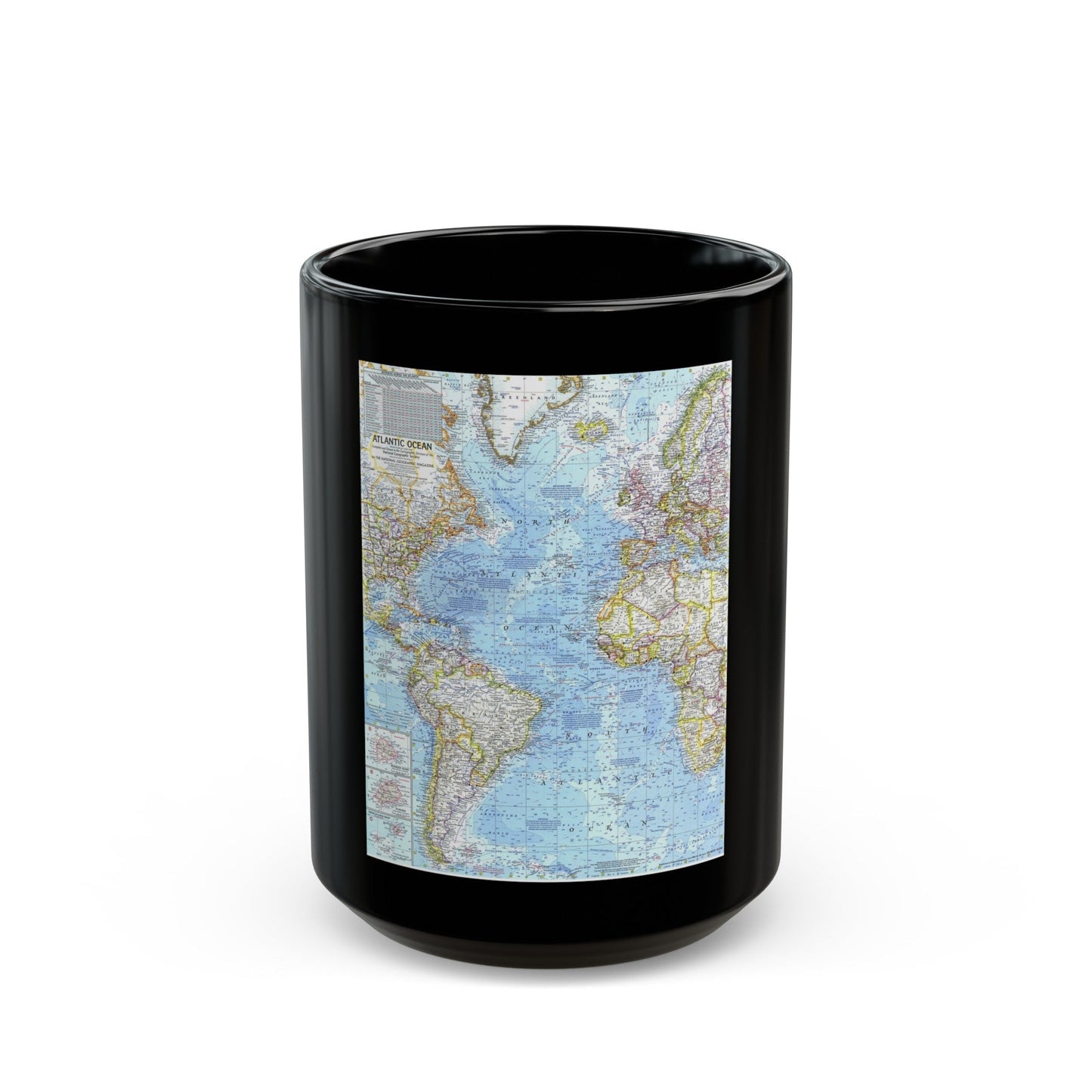 Atlantic Ocean (1968) (Map) Black Coffee Mug-15oz-The Sticker Space