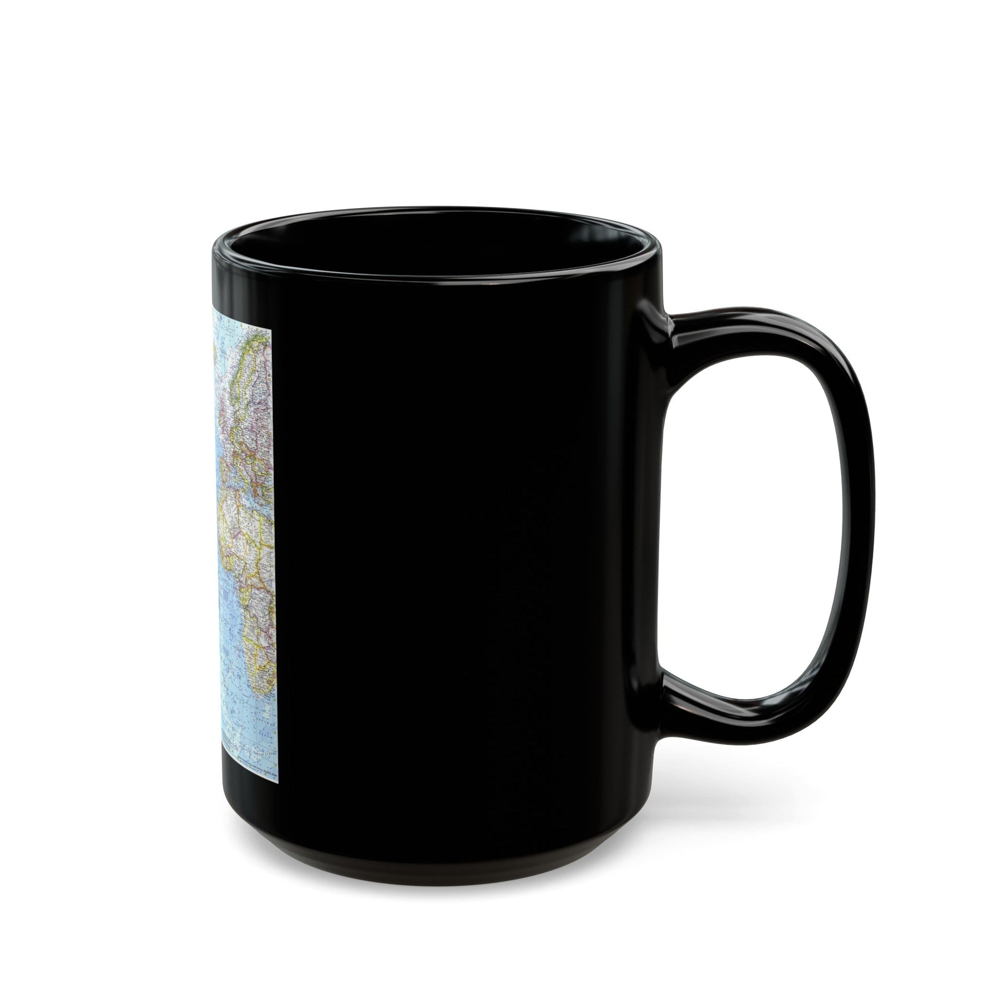 Atlantic Ocean (1968) (Map) Black Coffee Mug-The Sticker Space