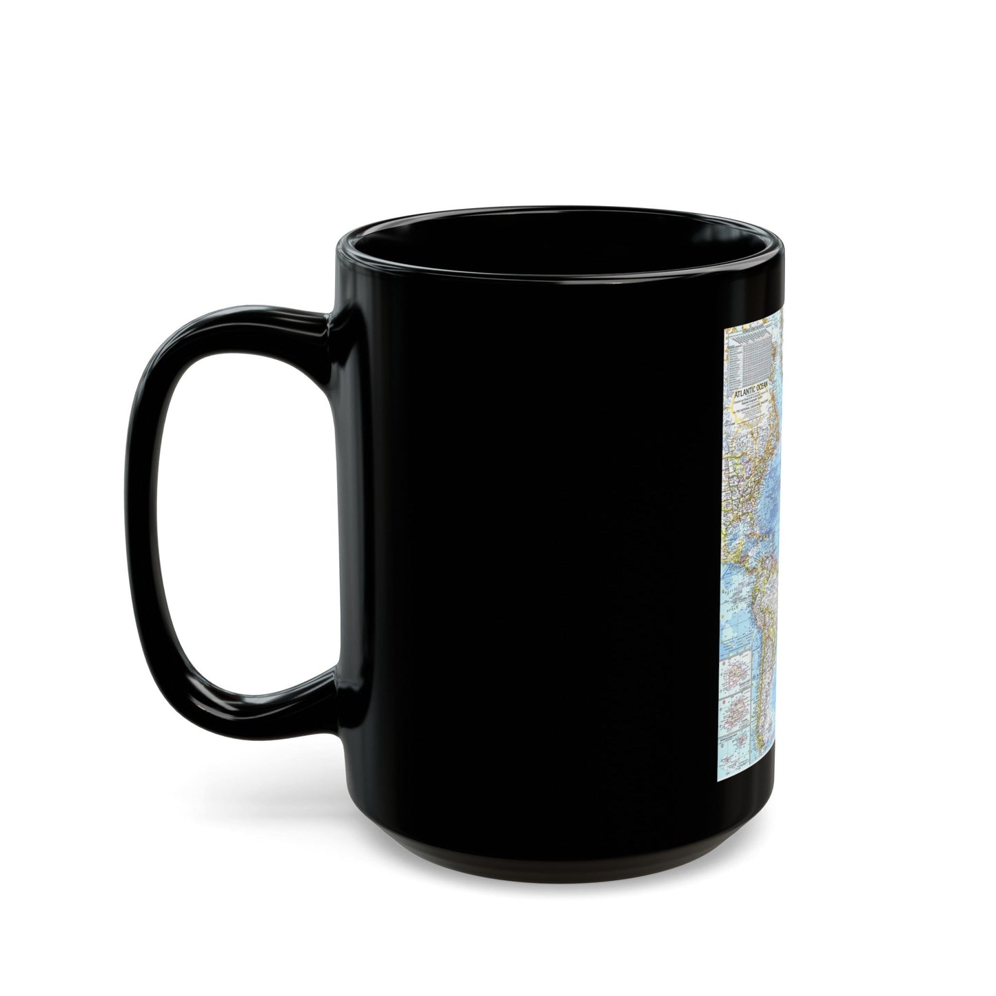 Atlantic Ocean (1968) (Map) Black Coffee Mug-The Sticker Space