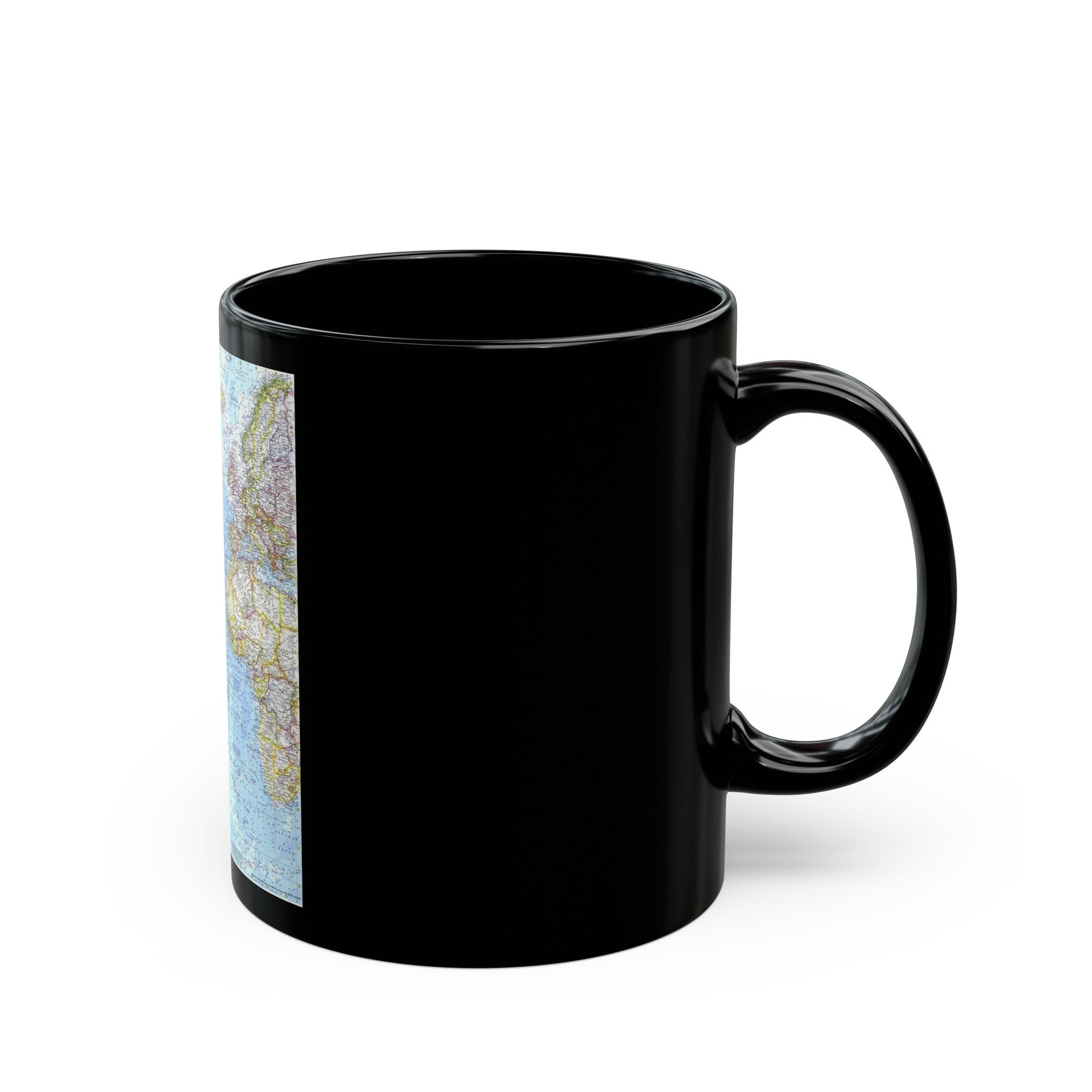 Atlantic Ocean (1968) (Map) Black Coffee Mug-The Sticker Space