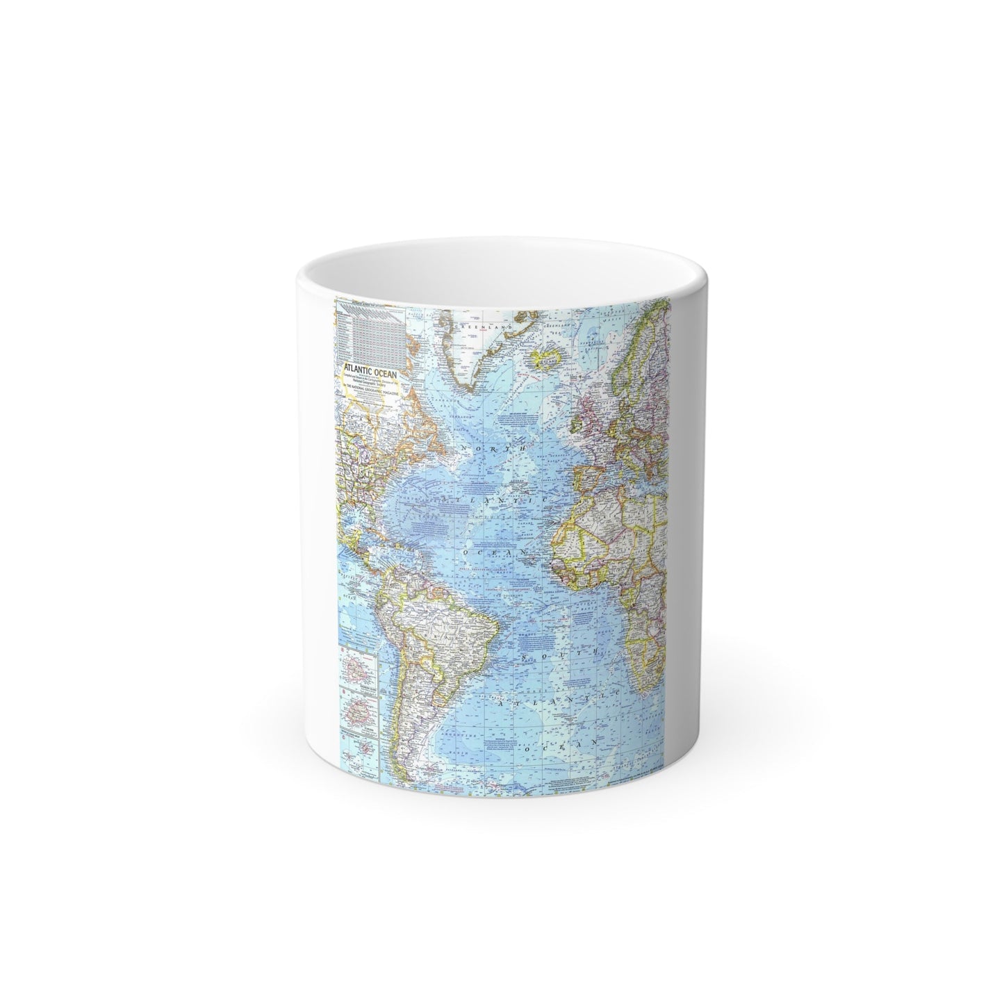 Atlantic Ocean (1968) (Map) Color Changing Mug 11oz-11oz-The Sticker Space