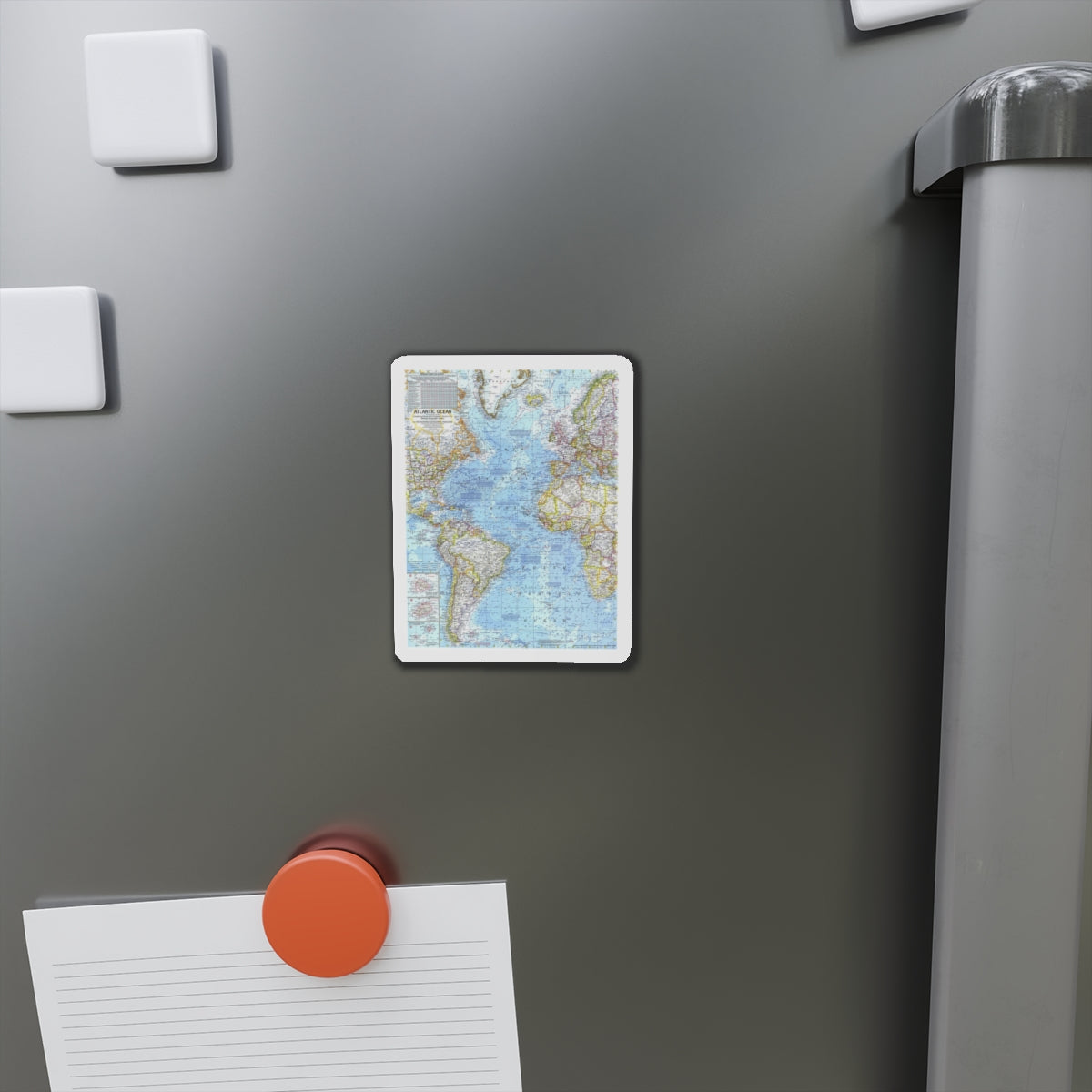 Atlantic Ocean (1968) (Map) Refrigerator Magnet-The Sticker Space