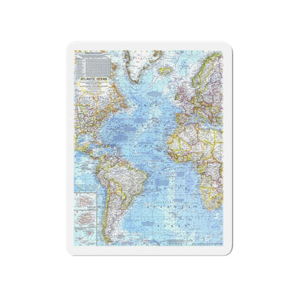 Atlantic Ocean (1968) (Map) Refrigerator Magnet-4" x 4"-The Sticker Space