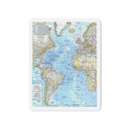 Atlantic Ocean (1968) (Map) Refrigerator Magnet - The Sticker Space