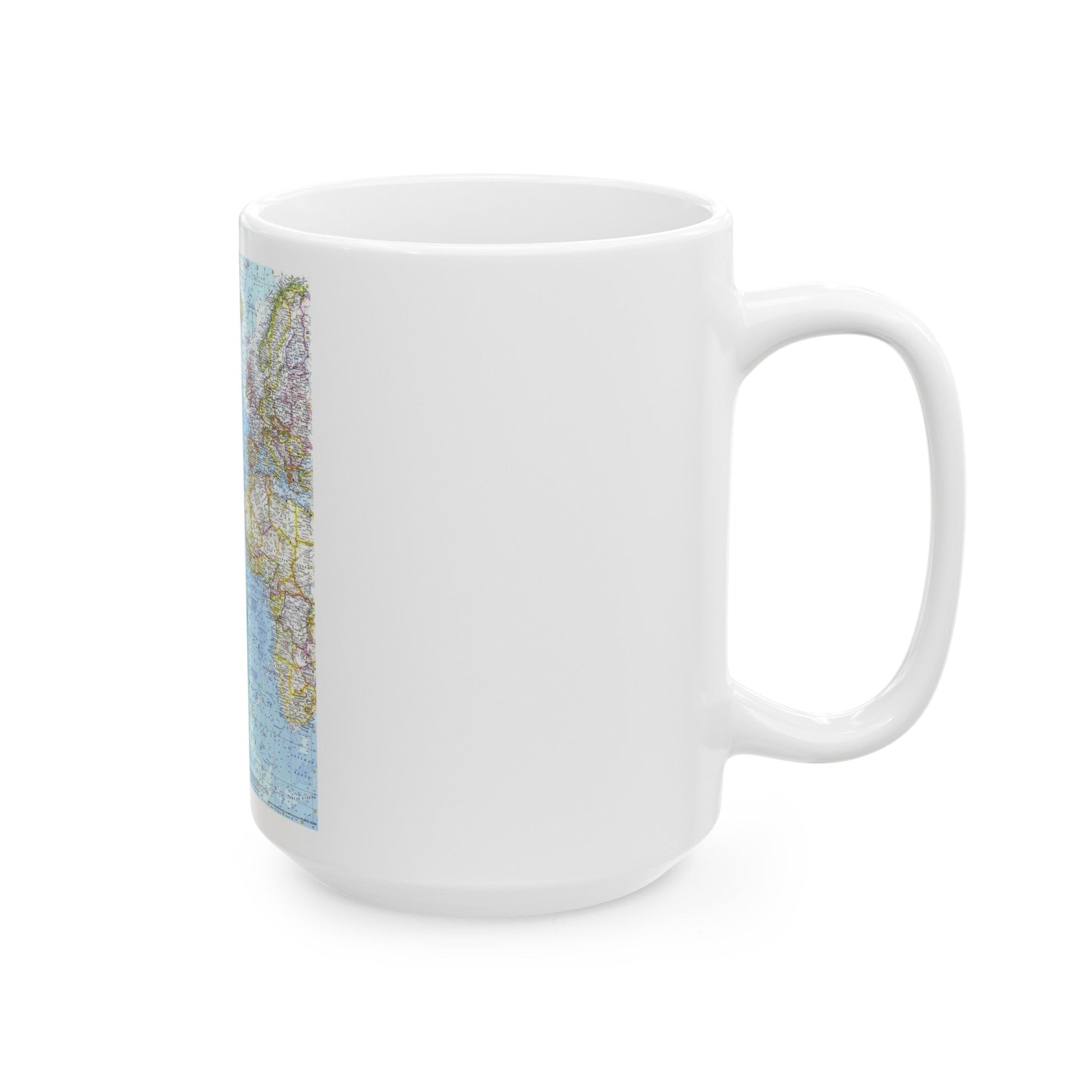 Atlantic Ocean (1968) (Map) White Coffee Mug-The Sticker Space