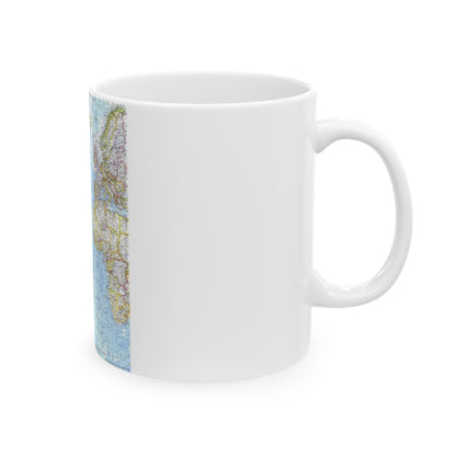 Atlantic Ocean (1968) (Map) White Coffee Mug-The Sticker Space