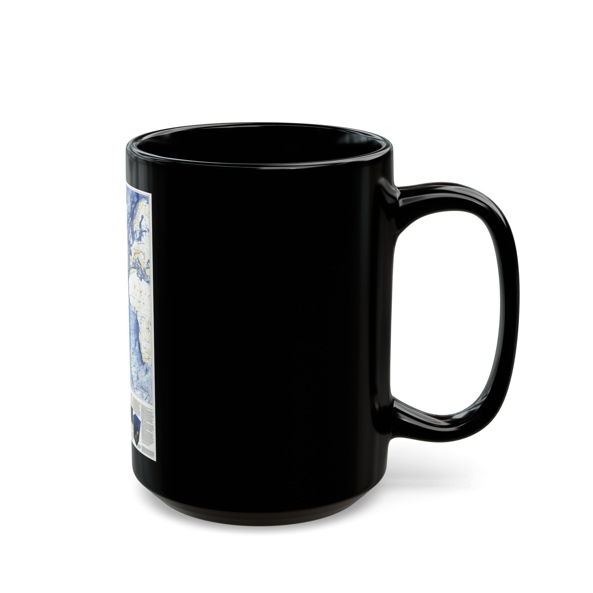 Atlantic Ocean (1990) (Map) Black Coffee Mug-The Sticker Space