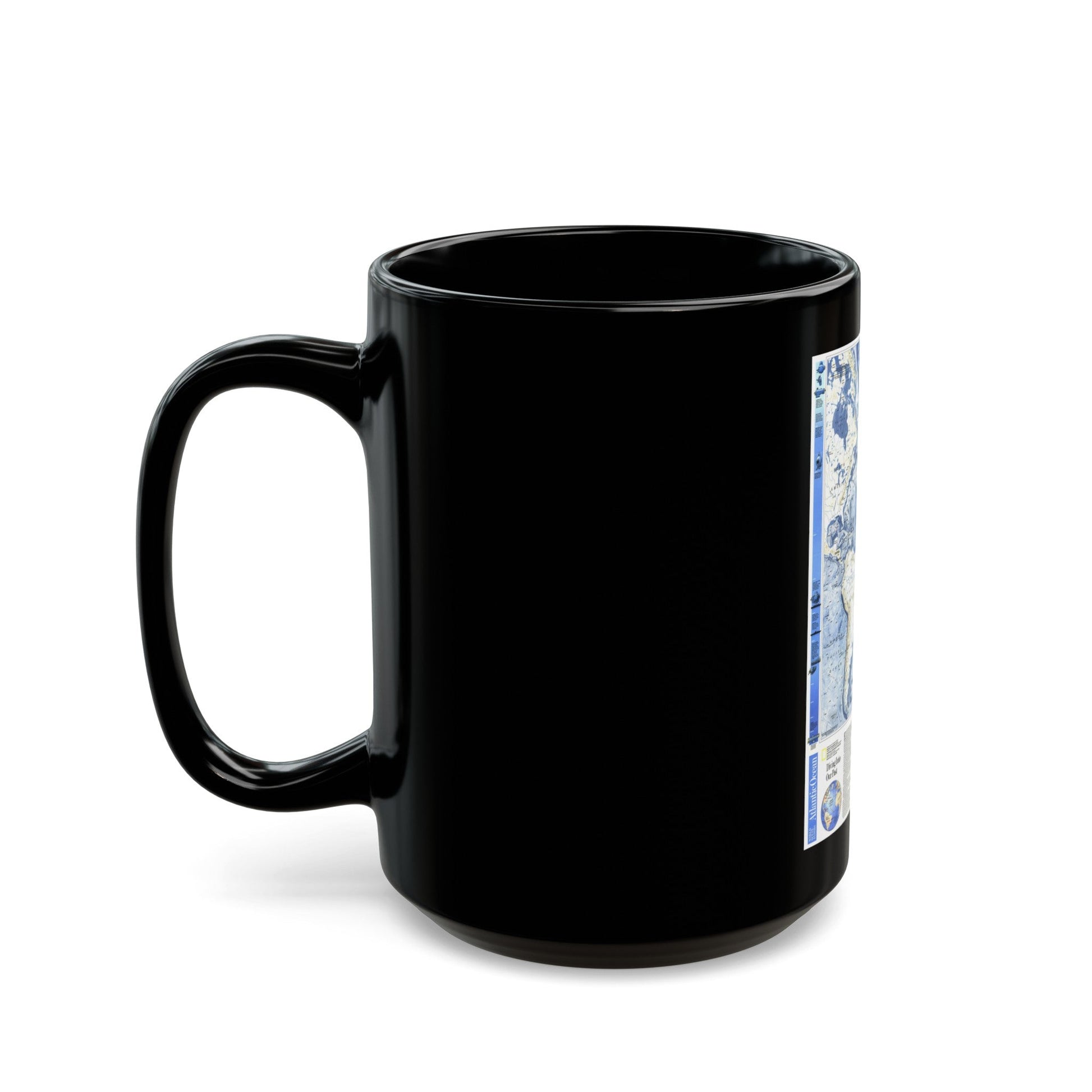 Atlantic Ocean (1990) (Map) Black Coffee Mug-The Sticker Space