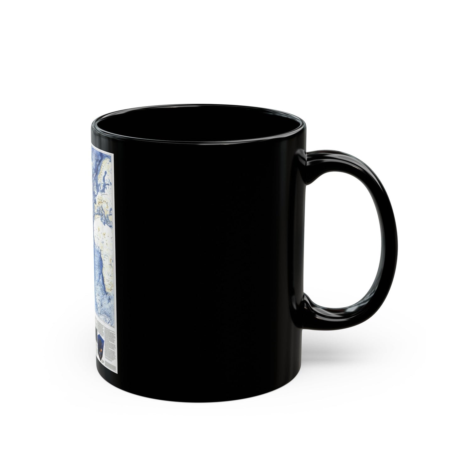 Atlantic Ocean (1990) (Map) Black Coffee Mug-The Sticker Space