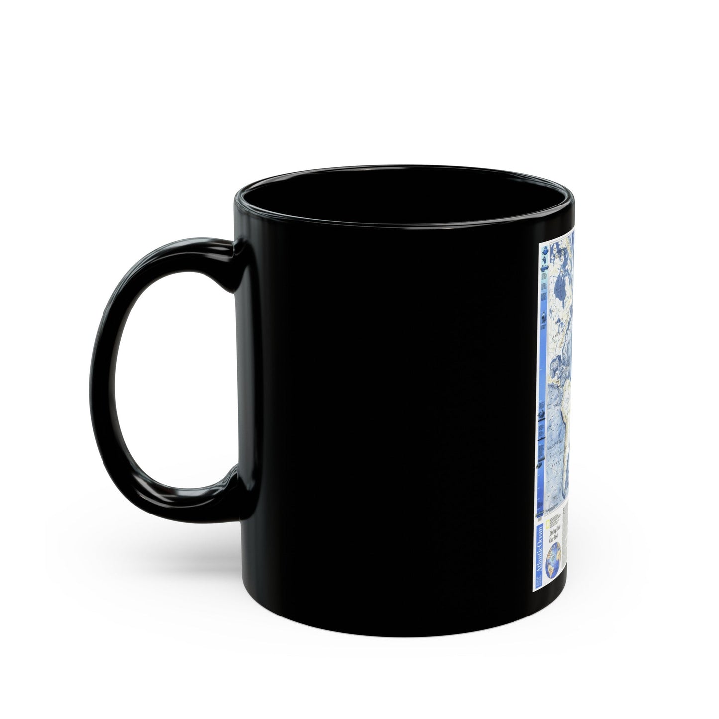 Atlantic Ocean (1990) (Map) Black Coffee Mug-The Sticker Space