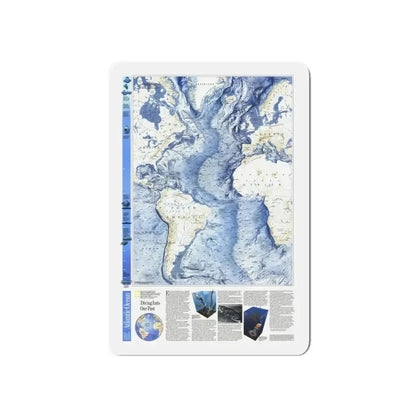 Atlantic Ocean (1990) (Map) Refrigerator Magnet 5 Inch - The Sticker Space