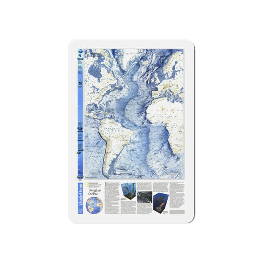 Atlantic Ocean (1990) (Map) Refrigerator Magnet-6 × 6"-The Sticker Space