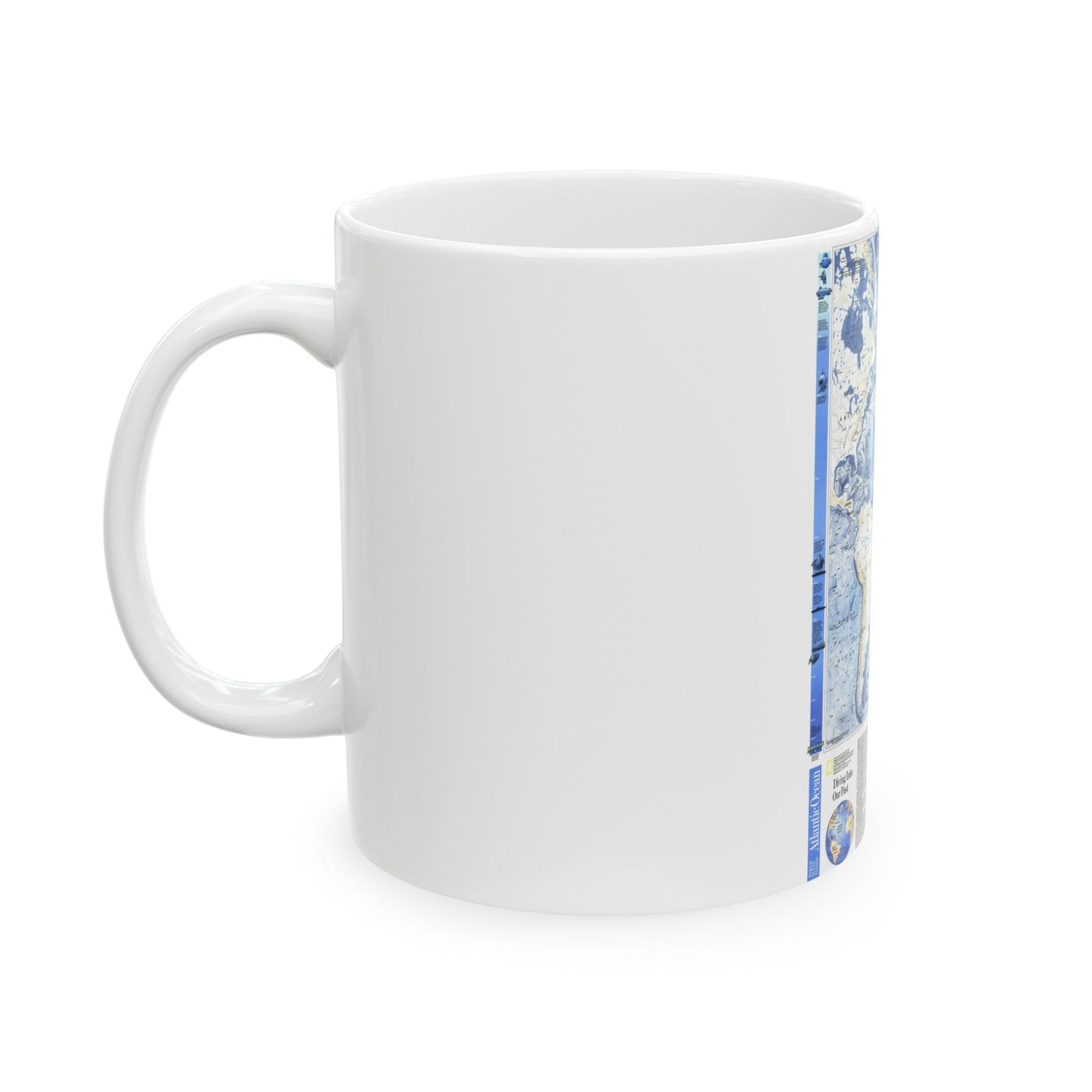 Atlantic Ocean (1990) (Map) White Coffee Mug-The Sticker Space