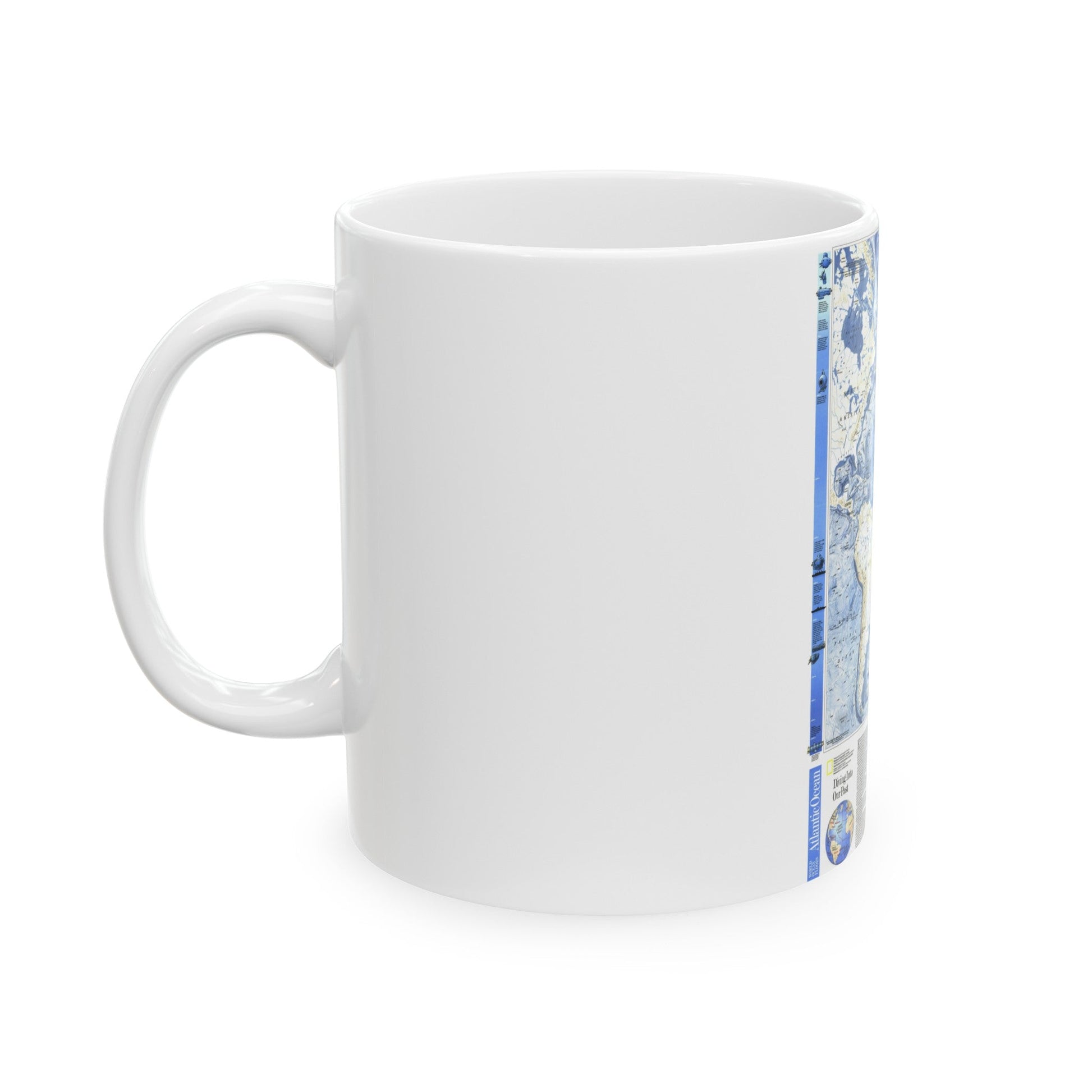 Atlantic Ocean (1990) (Map) White Coffee Mug-The Sticker Space